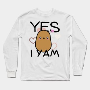 Yes I Yam Kawaii Potato Long Sleeve T-Shirt